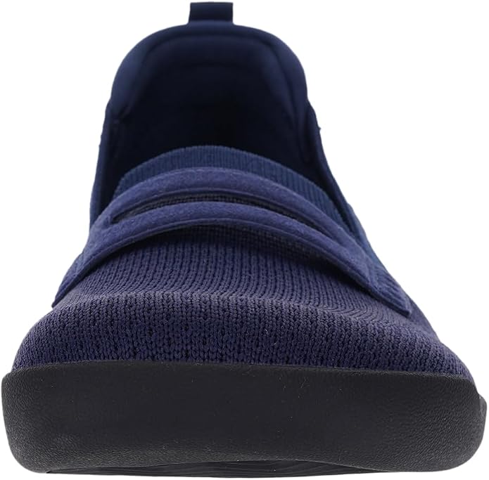 WHITIN Women's Round Toe Slip On Penny Loafers | Wide Barefoot Flats with Breathable Knit