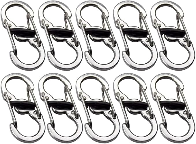 KeySmart Key Carabiners - Quick Release Dual and Mini Carabiners, Stay Organized w/Carabiner Keychains, Never Lose Your Keys
