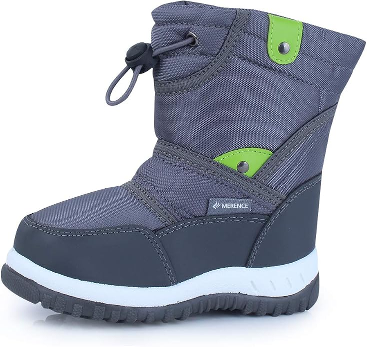 CIOR Winter Snow Boots for Boy and Girl Outdoor Waterproof with Fur Lined(Toddler/Little Kids)