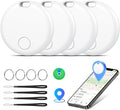 Air Tracker Tags-4 Pack: Smart Bluetooth Tracker, Item Finder Works with Apple Find My (iOS Only) App, Trakcer Tag Locator for Keys, Luggage, Satchel, weTag mini. (Not for Android Devices)