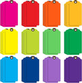 Outus 480 Pcs Manila Tags Rainbow Colors Gift Tags with String Attached Shipping Luggage Paper Tag Hanging Price Label for Christmas DIY Crafts Gift Holiday Party Favors