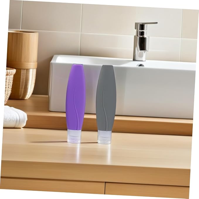 150ml Silicone Travel Bottles Set of 5 Leak Proof Mini Containers for Toiletries Squeezable Travel Accessories for Shampoo and Conditioner