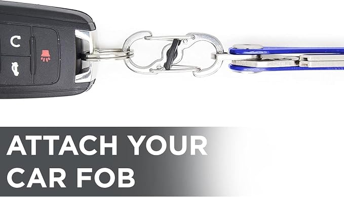KeySmart Key Carabiners - Quick Release Dual and Mini Carabiners, Stay Organized w/Carabiner Keychains, Never Lose Your Keys