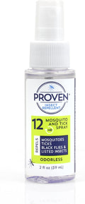 Proven Insect Repellent Spray, Keep Mosquitoes, Ticks and Flies Off, DEET Alternative Repellent, Up to 14-Hour Protection, Great for Camping or Hiking, 2 Ounce, Odorless Spray