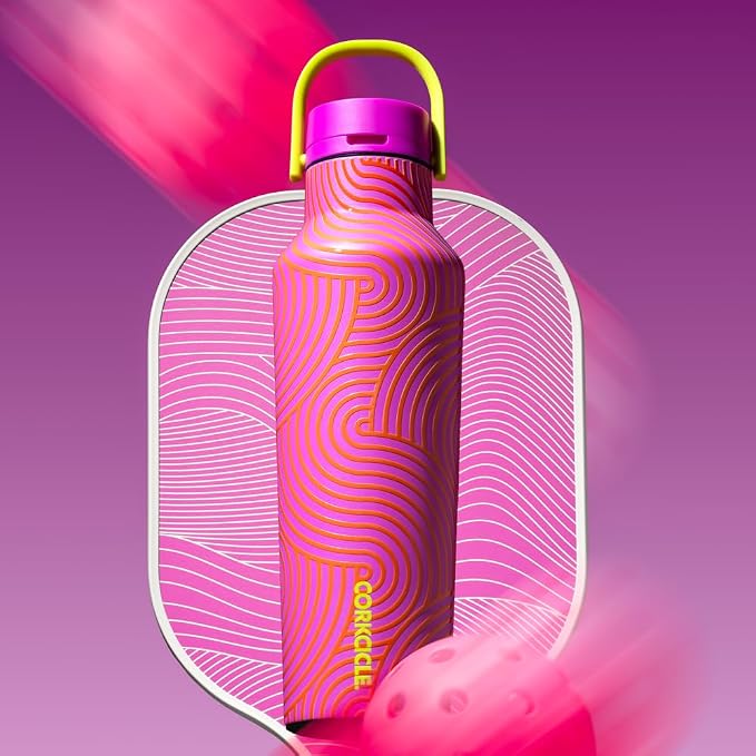 Corkcicle Sport Canteen - Keeps Drinks Cold 25 Hours - Stainless Steel Water Bottle - Triple-Insulated - Spill-Proof - Summer Drinkware Gift - Keeps Drinks Ice Cold - 20 oz - Solar Circuit