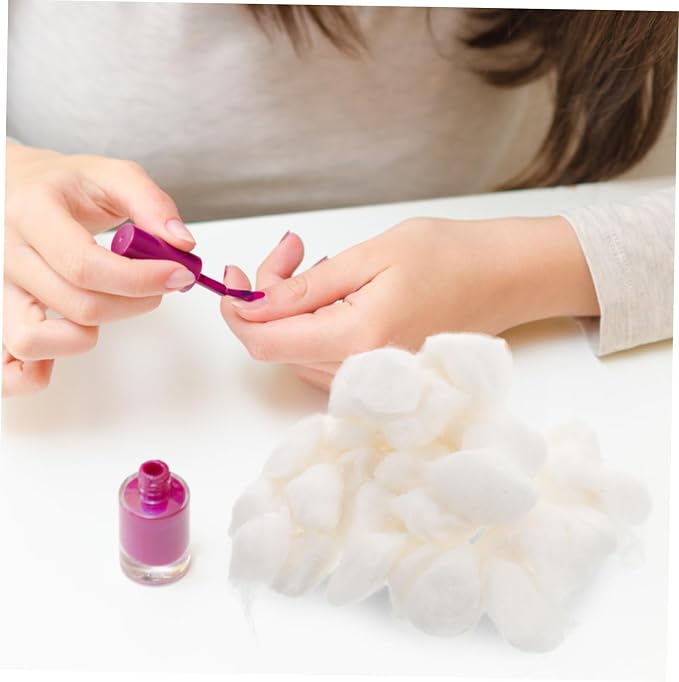 500g Soft Absorbent Cotton Balls Pure Cotton Nail Gel Polish Remover for Beauty Care