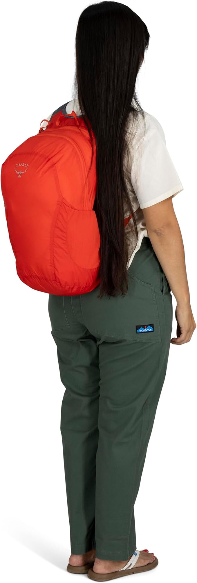 Osprey Ultralight Collapsible Stuff Pack - Lightweight, Packable Travel Backpack — Extra Bag For Travel and Every Day — 18 L Capacity Daypack to Expand Luggage, Tundra Green