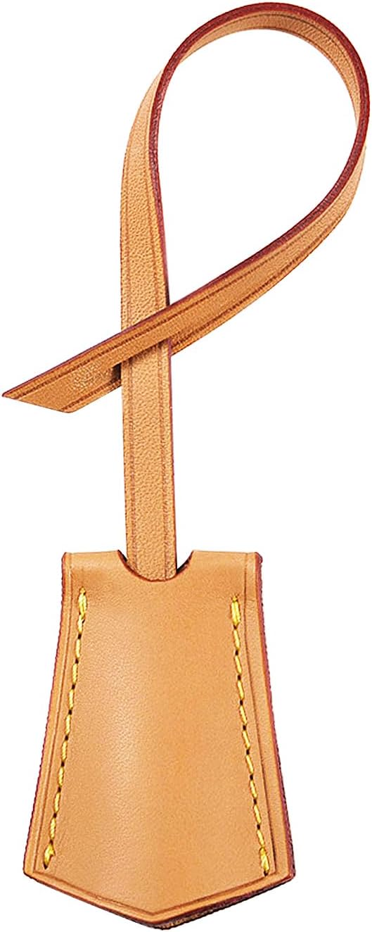 Microfibre Leather Tag for Luggage Bag or Suitcase, Decorative Hang Tag for Speedy 25 30 35 Handbag(Beeswax Tag)