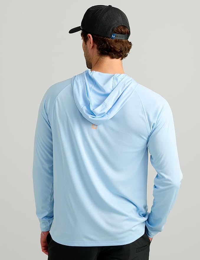 HUK Mens Pursuit Vented Long Sleeve Hoodie, Fishing Shirt with Hood
