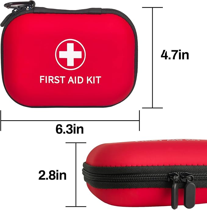 Prelady 138 Pcs Mini First Aid Kit Travel Size, TSA Approved Small First Aid Kit for Car, Hiking & Home, Compact Travel Medicine Kit, Med Kit