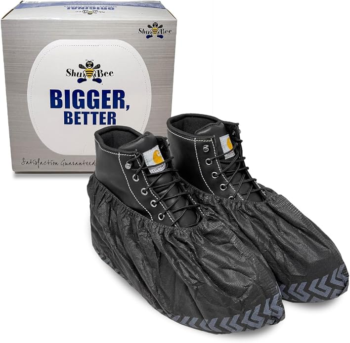 ShuBee Original Disposable, Extra-Large Boot and Shoe Covers, Thicker & Stronger, Durable Protection for Floors - 50 Pairs