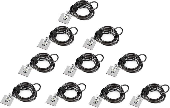 Laptop Cable Lock Hardware Security Cable Lock Anti Theft Combination Lock, Laptop-Computer-Security-Locks for Laptop PC Monitors Projectors Docks Tablet Notebooks (10pack)