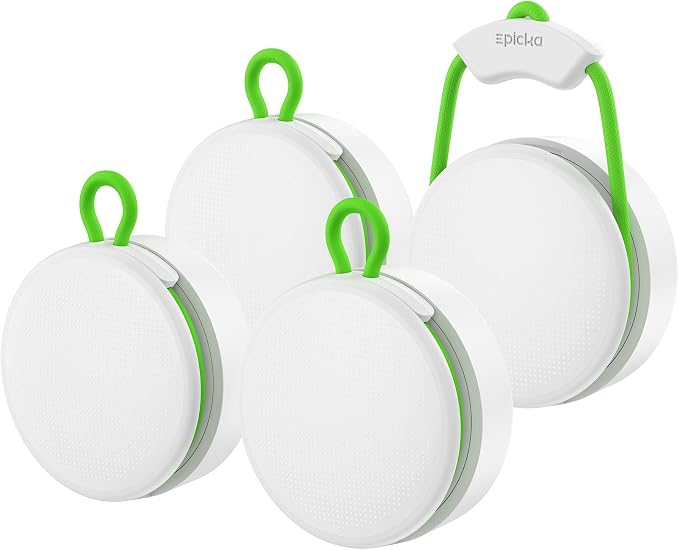 Epicka Tracker Tags with Integrated Adjustable Strap, 2-Year Long Battery Item Finder Works with Apple Find My (iOS Only), NFC & IP67 Waterproof Smart Tag for Keys, Luggage, Bike, Pets, 4 Pack, White