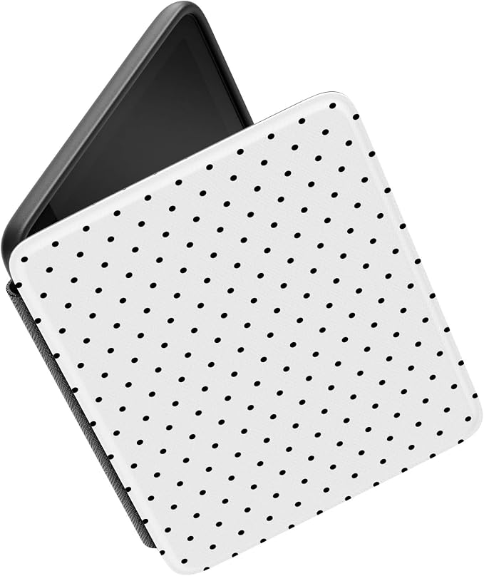 Casely Kindle Case | On the Dot | White Polka Dot | Compatible with 7” Kindle Colorsoft and 7” Kindle Paperwhite (12th Gen 2024 Models)