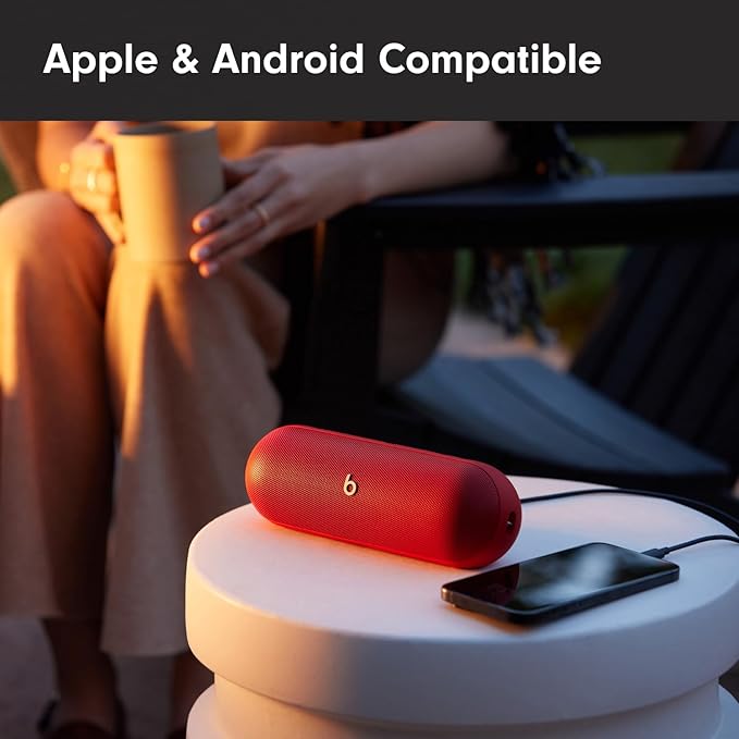 Beats Pill - Wireless Bluetooth Speaker with 20W Power Adapter - Statement Red