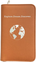 Phone Charging Passport Holder - Travel Wallet with Removable Power Bank holds money, cards, phone, travel docs- RFID Blocking - Compatible with All Phones - Travel Accessories