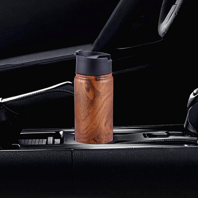 Sivaphe Tea Infuser Bottle With Removable Loose Leaf Tea Strainer, 18/8 Stainless Steel Insulated Travel Tumbler Festival Gift(Wood Grain)