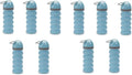 20 ounce Collapsible Water Bottles for People and Pets Flexible Accordion Style Choose Quantity (Blue, 10 Water Bottles)