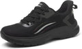 Treesky Black Non Slip Work Shoes for Women, Restaurant & Kitchen Sneakers | Slip resistant soles, lightweight cushioning, breathable knit, removable insole, for nursing, food service & long shifts