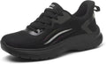 Treesky Black Non Slip Work Shoes for Women, Restaurant & Kitchen Sneakers | Slip resistant soles, lightweight cushioning, breathable knit, removable insole, for nursing, food service & long shifts