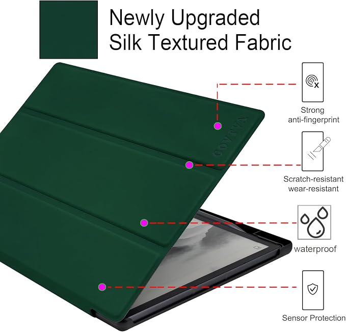 Protective Folio Case for 8.2'' iFLYTEK AINOTE Air 2, Ultra-Thin Lightweight Trifold Protective Cover with Built-in Pen Holder Auto Sleep/Wake for AINOTE Air2 Tablet (Green)