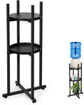 Water Dispenser Stand 5 Gallon Water Jug Stand Sturdy Water Stand(32.8" Hight-11.2" Wide) Water Jug Stand with 2 Round Shelfs for 1-5 Gallon Water Bottles/Crocks, Water Jug and Plant Stand