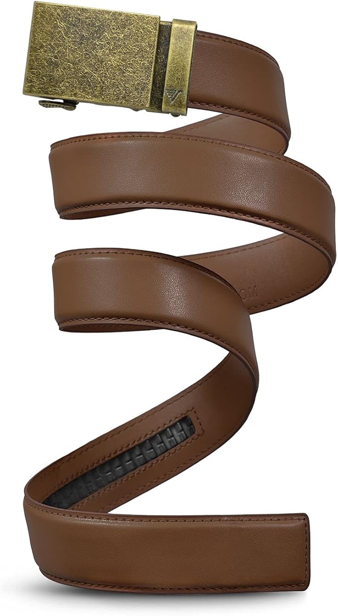 Mission Belt Men's Leather Ratchet Belt, 40mm Metal Collection
