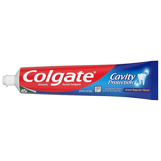 Colgate Cavity Protection Travel Toothpaste with Fluoride, ADA Accepted, TSA Approved Size - 2.5 Ounce (6 Pack)