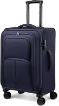 LOVEVOOK Medium Checked Luggage, 24 Inch Softside Suitcases with Spinner Wheels, Lightweight Suitcase with TSA Lock for Women Men, Large Luggage for Travel Business Trip