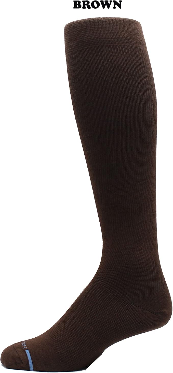 Dr. Motion 4 Pairs Men's Athletic Traveler Graduated Compression Knee High Socks