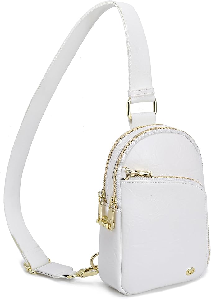INICAT RFID Blocking Sling Bag, Anti Theft Crossbody Bag for Women Compact Travel Purses Vegan Leather