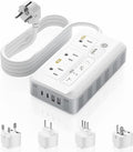 Mapambo 2000W Voltage Converter US to Europe, 7 in 1 Converter for European Travel for Hair Dryer, Kettles, Coffee Makers and etc. 220v to 110v Converter for International Travels (White)