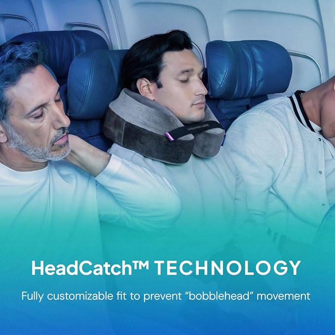 Cabeau Softest Neck Pillow for Travel – Evolution Earth Deluxe – 360° Head, Neck and Chin Support for Sleeping – Sustainable Memory Foam - Removable, Washable Cover with Compact Carrying Case (Terra)