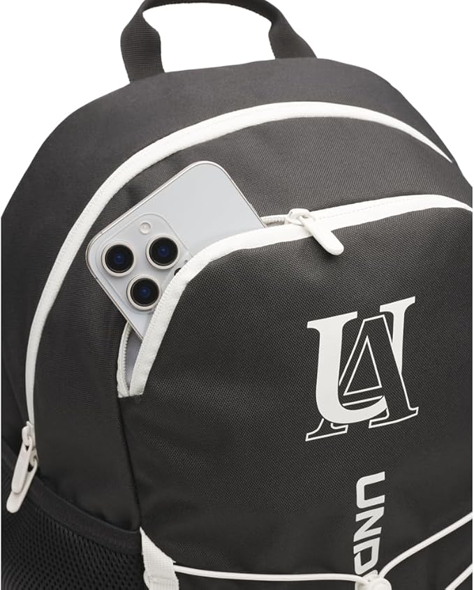 Under Armour Unisex Hustle Sport 6.0 Backpack, (006) Black/Black/Summit White, One Size Fits Most