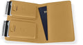 Kings Loot Passport Holder Wallet – RFID Blocking Leather Travel Wallet with Built-in Airtag Holder – Holds 1-6 Cards & Passport – Easy Pull Tab – Slim & Stylish Wallets (Driftwood)