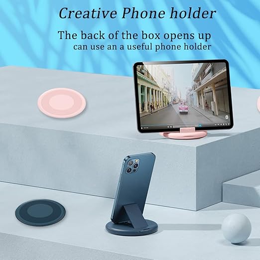 Multi USB Charging Adapter Cable Kit, USB C to iOS Device Adapter Box, Conversion Set A & Type C to Male Micro /Type C/iOS Device, Data Transfer, Card Storage, Tray Eject Pin, Phone Holder (blue)
