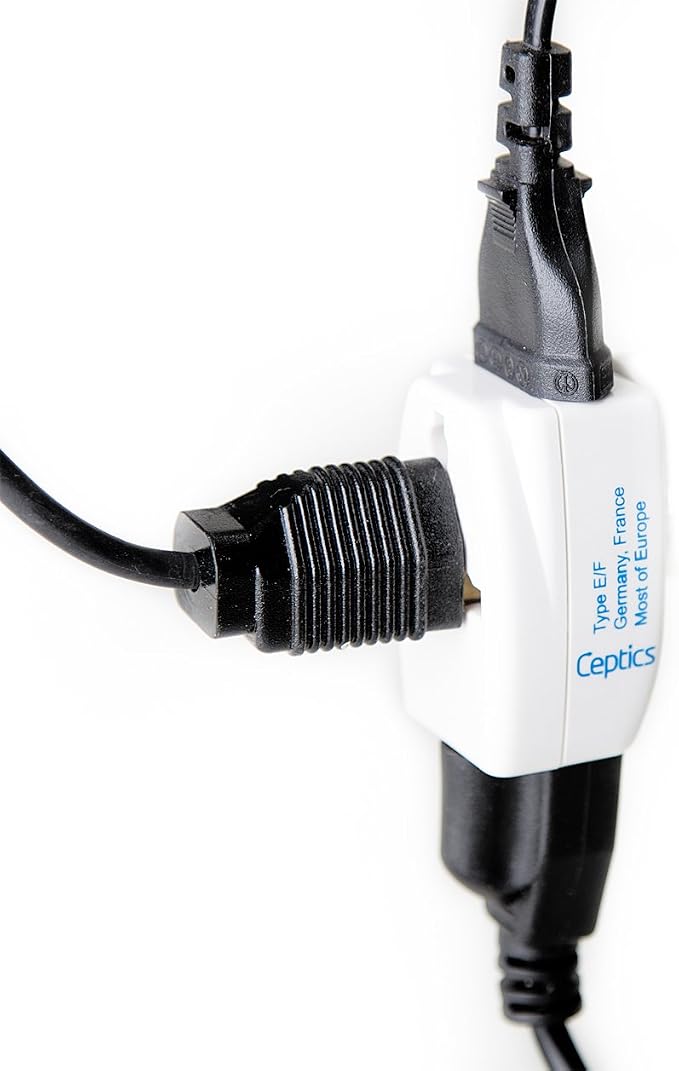 Ceptics Switzerland Travel Adapter Plug - 3 in 1 - Outlet Type J - Grounded & Universal - Perfect for Cell Phones, Laptops, Camera Chargers and More (GP3-11A)