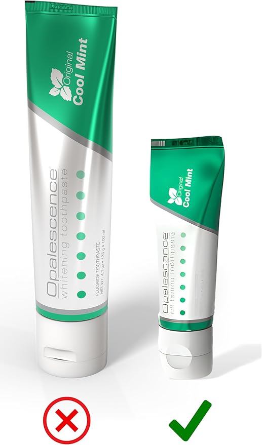 Opalescence Whitening Toothpaste, Fluoride Teeth Whitening Toothpaste, Mint Flavor, 1 Ounce, Travel Size