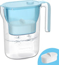 Waterdrop PT-05B-L Water Filter Pitcher, 7-Cup, NSF Certified, 200-Gallon Long-Life Filter Purifier, Reduces Chlorine and PFOA/PFOS, for Countertop, Replaces 6,400 Plastic Water Bottles a Year, Blue