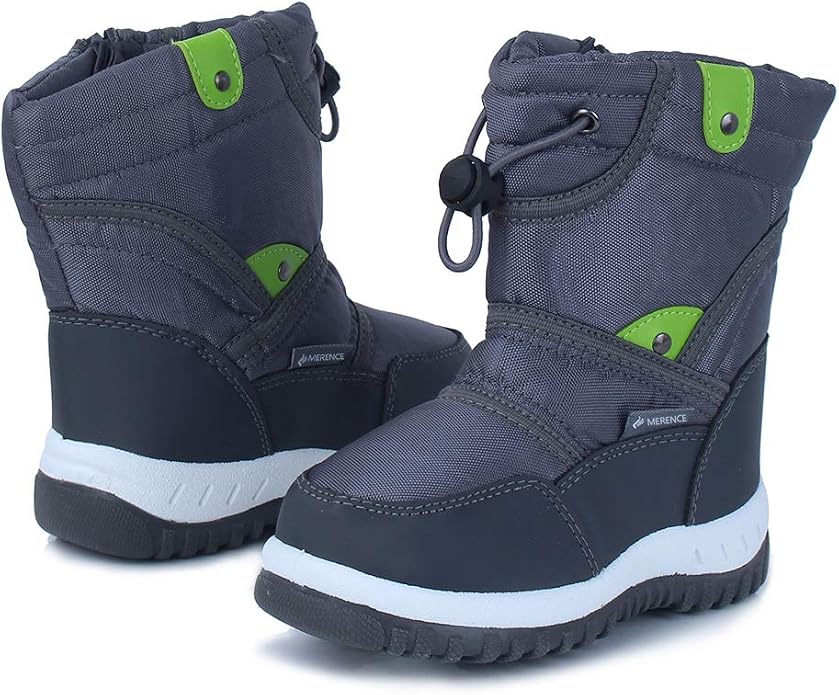 CIOR Winter Snow Boots for Boy and Girl Outdoor Waterproof with Fur Lined(Toddler/Little Kids)