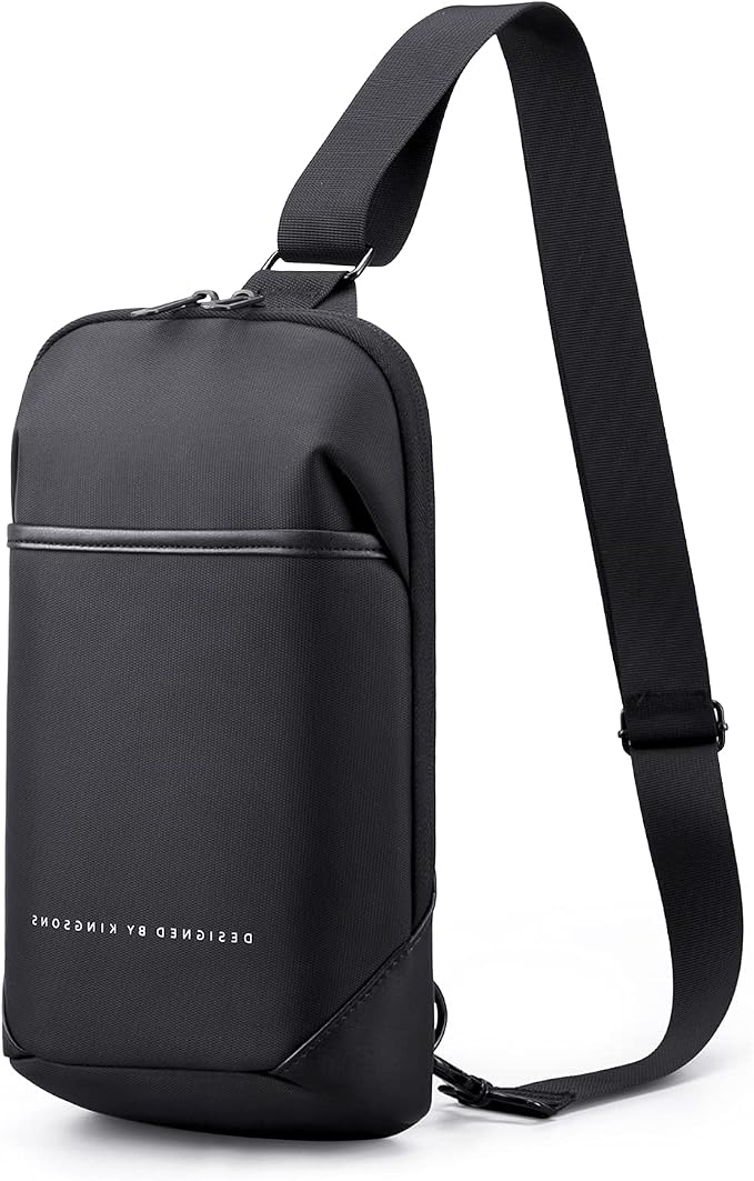 Kingsons Small Crossbody Bag Sling Bag for Men Women Waterproof Chest Pack with Anti Theft Pocket, Casual Daily Daypack Shoulder Bag for Running Travel Cycling Hiking