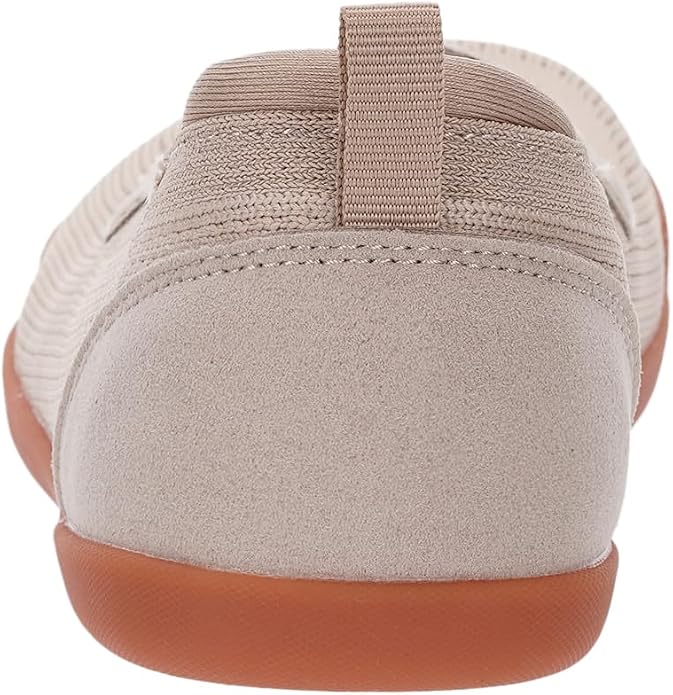 WHITIN Women's Round Toe Slip On Penny Loafers | Wide Barefoot Flats with Breathable Knit