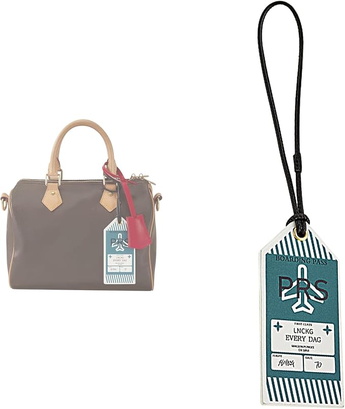 Boarding Pass Keychain for Speedy 25 30 35 Bag Charm,Luggage Boarding Pass Blue