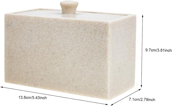 WOONEKY Compartment Cotton Pad Storage Box Detachable Divider for Hair Accessories and Makeup Applicators Compact Organizer for Cotton Swabs and Pads for Bathroom and Vanity Use