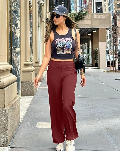 G4Free EverGoing Yoga Pants Women Wide Leg Pants with Pockets High Waist Stretch Dress Casual Sweatpants Petite/Regular/Tall