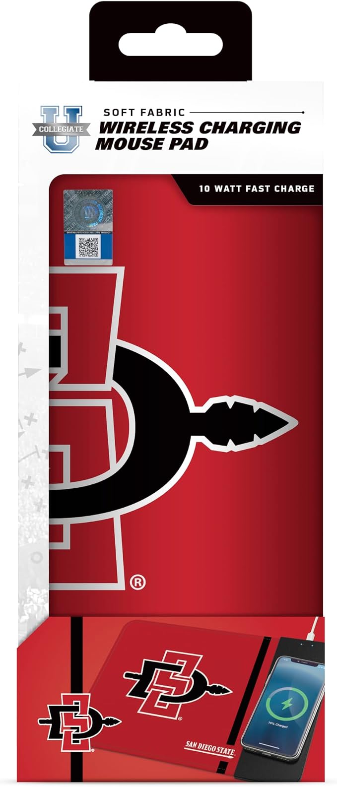 SOAR NCAA Unisex Cell Phone Wireless Charging Mouse Pad
