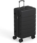 NEWBULIG 21 Inch Carry On Luggage, ABS Hard Shell Lightweight Rolling Expandable Suitcase with Double Spinner Wheels & TSA Lock, Travel Suitcase for Business Trips and Short Vacations, Black