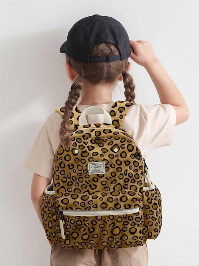atgark Corduroy Toddler Backpack for Girls 2-5: Preschool Backpack for Girls