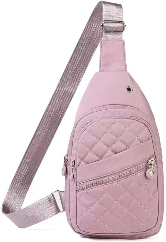 AOSTIHOT Crossbody Small Sling Backpack Sling Bag for Women, Chest Bag Daypack Crossbody for Travel Sport Running Hiking Purple
