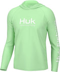 HUK Mens Pursuit Vented Long Sleeve Hoodie, Fishing Shirt with Hood